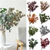 Multicolor Simulation Round Eucalyptus Leaf 9 Branches Decorative Leaf  Home Decoration