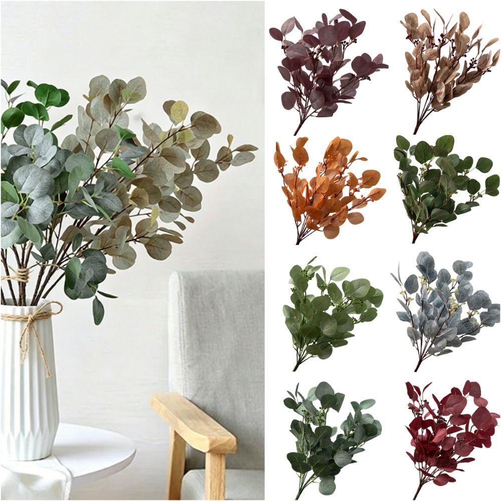 9 Branches Artificial Apple Leaves Multicolor Decorative Leaf Faux Plant Leaves  Home Decoration