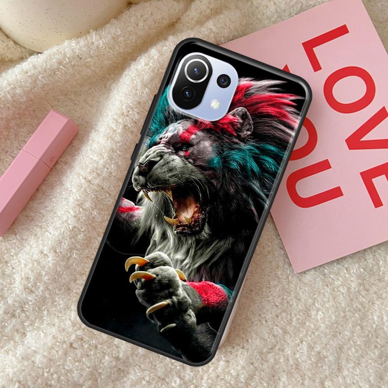 King of jungle Lion Case For POCO X5 X3 X4 F5 Pro F3 F4 GT C40 M5s Phone Cover For Xiaomi 13 11T 12T Pro 12 Lite