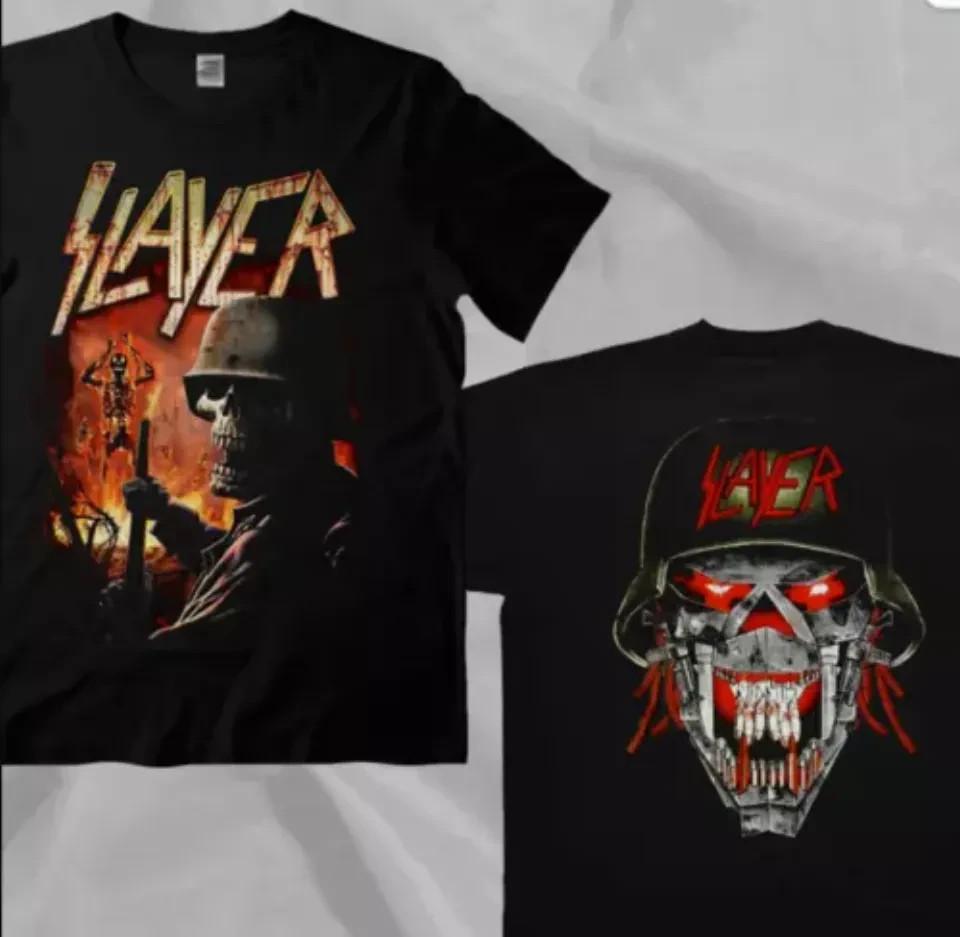 SLAYER Hell Awaits Tour Black T-Shirt Double-Sided L