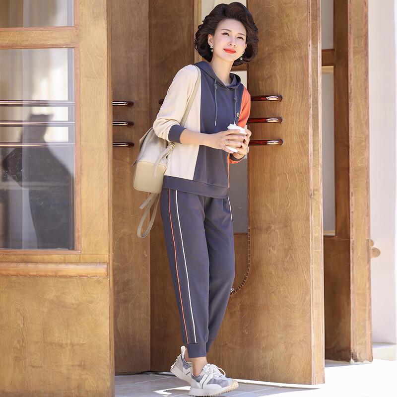 

Стильный женский комплект из двух частей: худи с капюшоном и брюки Jianhu 5XL (fits up to 160 jin)