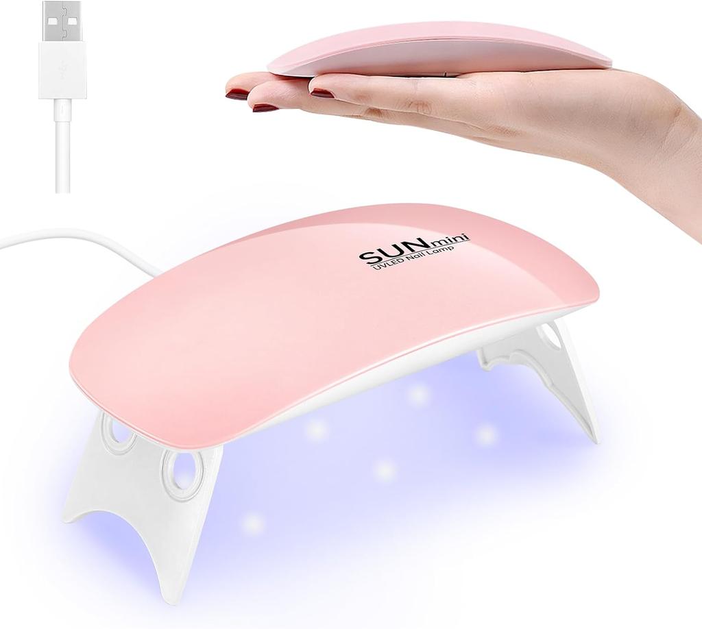 1pc UV LED Nail Lamp Mini 6W Nail Dryer Gel Polish Light Professional Quick Dry Curing Lamp for All Gel Nail Polish