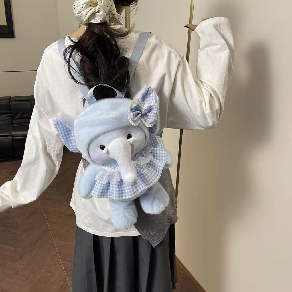 Cute Animal Plush Toy Backpack: Elephant, Pig, or Sheep