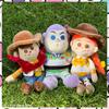 Toy Story 5 Woody Jessie Genuine Plush Keychain Pixar Magnetic Holding Hands Soft Stuffed Doll Bag Charm Gift For Fans
