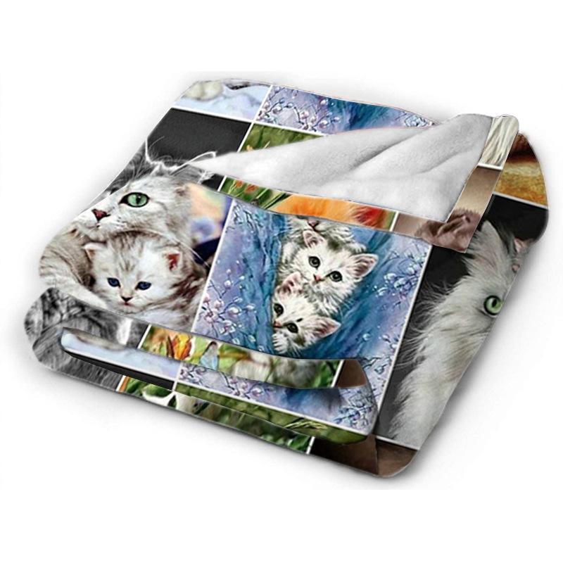 Dyr Animasjons Sengetøy Trykt Flanellpledd