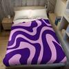 Lilac Wave Flannel Blanket Warm Soft Halloween Christmas Couch Warm Cozy Decorative Decor Gift For All Season