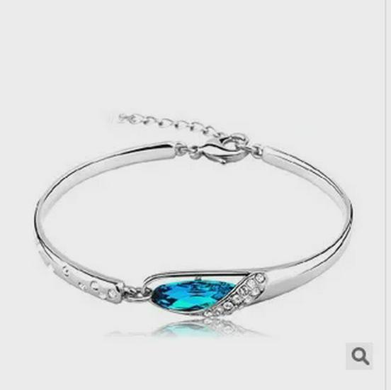 Elegant Austrian Crystal Glass Shoe Bracelet Jewelry