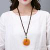 Collana Girocollo Etnico Retro per Donne Ragazze Collana con Pendente a Goccia d'Acqua Lunga Catena di Maglione con Perline Gioielli da Festa