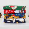 Christmas Cartoon Dish Towels Set, 1/3/6-Pcs - Polyester Knit Fabric Low Lint Kitchen Towels with Santa and Holiday Theme
