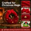 Plush Material Plush Pendant Soft Texture Xmas Wreath Reusable Christmas Ornaments  Tree Hanging