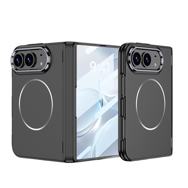 Case for IPhone Ultra 18 Fold Magnetic Shockproof Back Cover for MagSafe Wireless Charging Shell Membrane Hinge Protective Cover