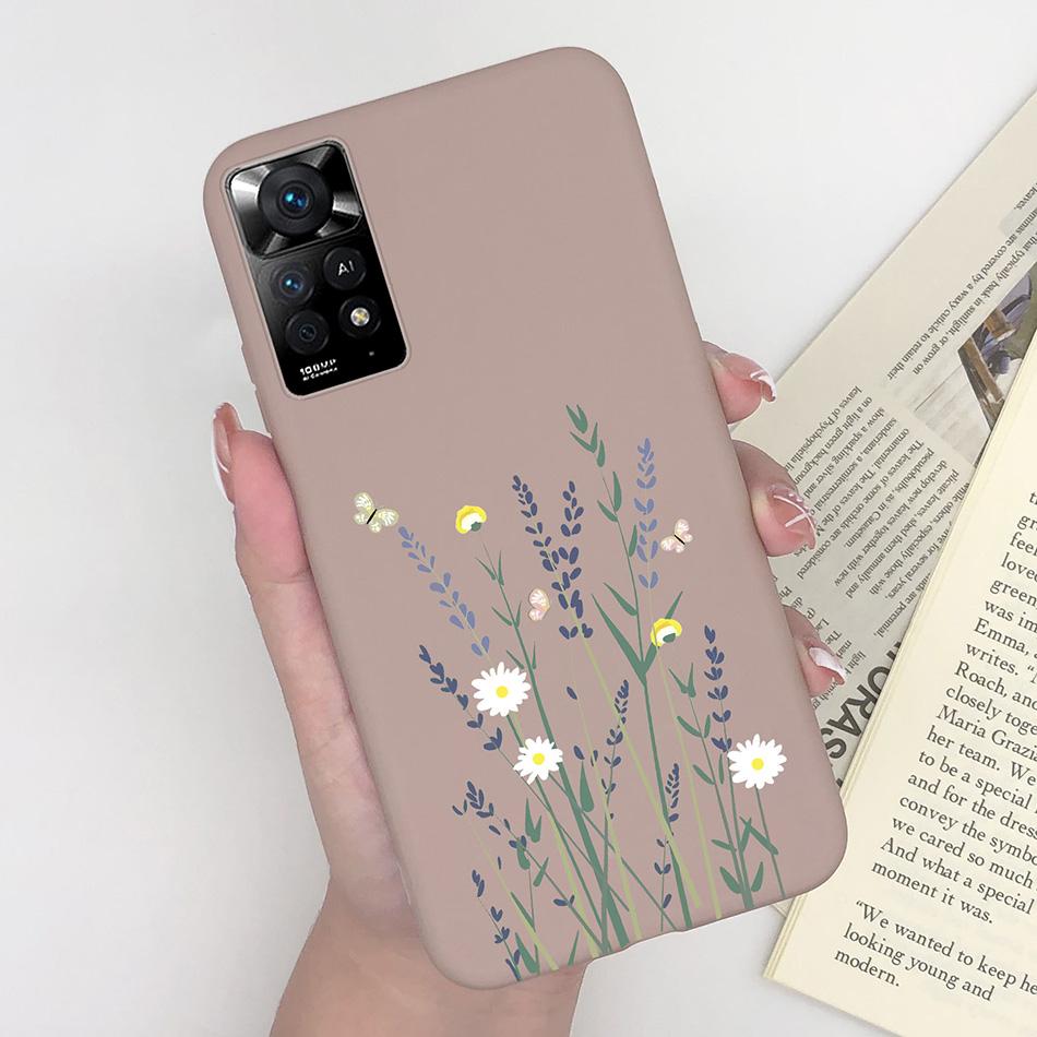 For Xiaomi Redmi Note 11 Pro 4G 5G Phone Case Cute Diasy Pattern Soft Silicone TPU Back Cover Funda For Redmi Note11 11Pro Coque