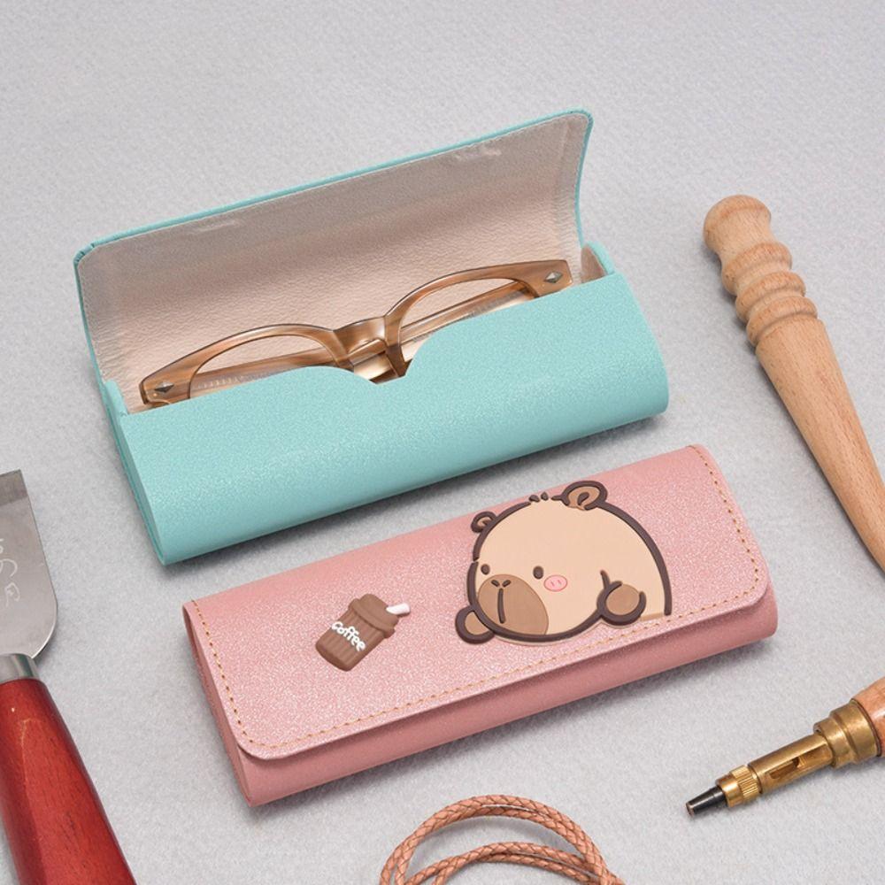 Printed Printing Glasses Case Cute Eyeglasses Holder Portable Capibara PU Glasses Box  Daily