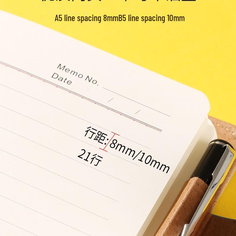 Multifunctional Red Business Notepad with Ins Style for Meetings & Daily Records