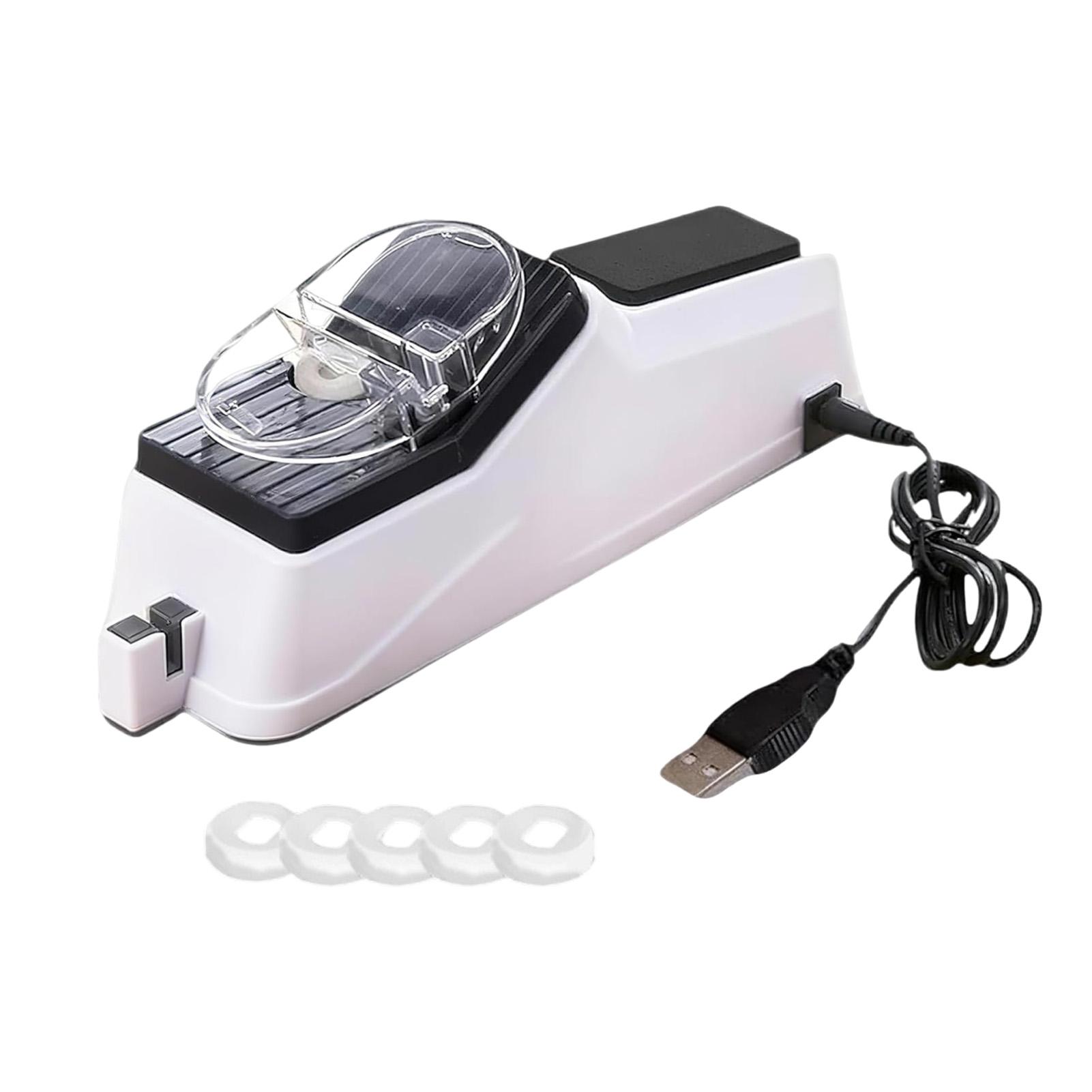

Automatic Knives Sharpeners USB Rechargable Sharpeners Professional Fast Sharpening Tool Kitchen Knives Tool Fine Grinding Blade білий