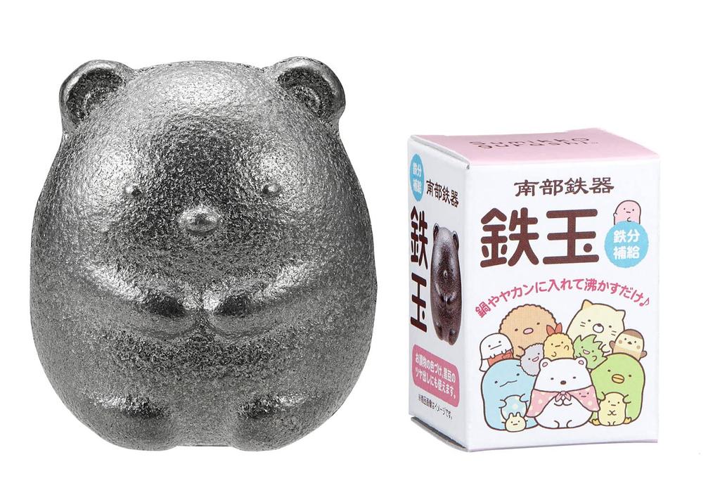 OSK Nanbu Ironware Sumikkogurashi Polar Bear Iron Made in Iron Anemia Easy to and IH Pickled Black Miso Simmered (OSK) Ball, Japan, Supplement,