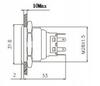 Monostable Vandal-proof Pushbutton 250V 5A 28X35