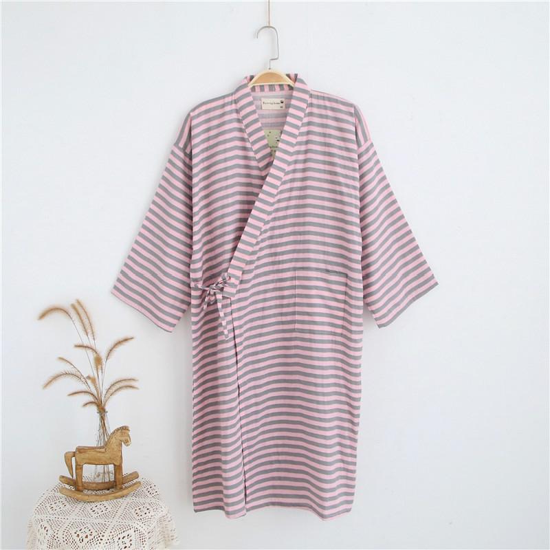 Buy Men Women Japanese Kimono Sleepwear Stripe Causal Cotton Yukata