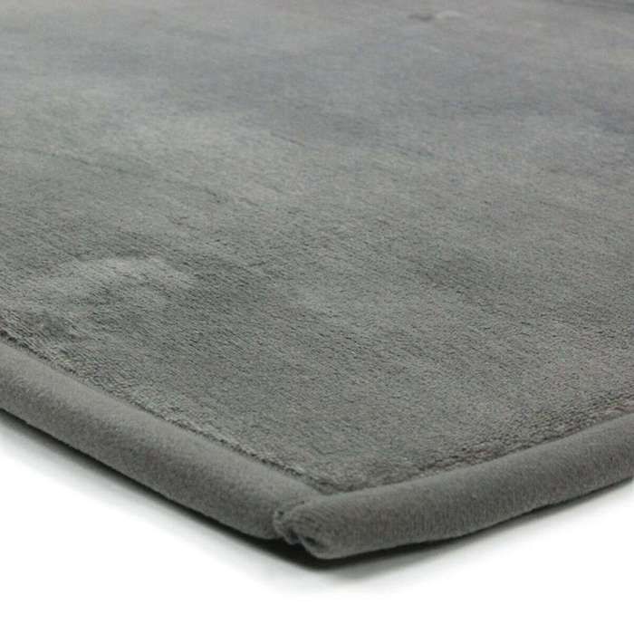 Living Room Rug Velvet Look Extra-soft Grey 160x230