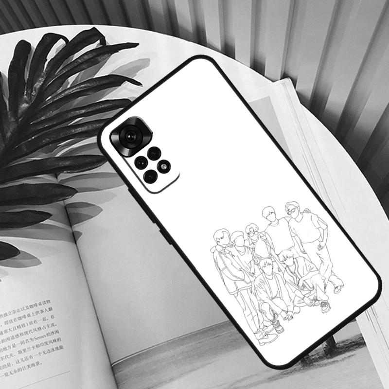 Korean Fashion Kpop Band For Xiaomi Redmi 10C 9C 12C 10A 9T Case For Redmi Note 12 8 9 10 11 Pro 9S 10S 11S Cover