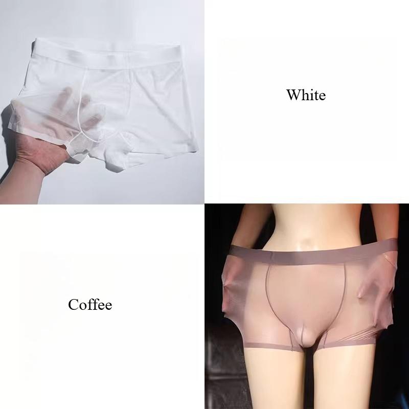 1/2Pcs Sexy Men'S Ultra-Thin Modal Panties Fully Exposed See-Through Transparent Boxers Comfortable Breathable Men'S Shorts