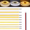 5V COB LED Strip Light 320LEDs/m High Density Flexible Tape 3mm 5mm 8mm Width FOB LED Ribbon Warm Natural White Red Green Blue
