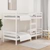 Vidaxl Cama Litera, Blanca, 80X200 Cm, Madera Maciza de Pino