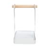 Pot Lid Holder Rack Multifunction Prevent Slip Iron Basin Wood Rack Cooking Tool Spatula Stand