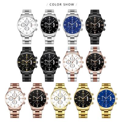 Calendar Wrist Watch Quartz Men Watch Luxury Clock Business Date Stainless Steel  Accessories
