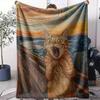 The Scream Painting Throw Soft Flannel AC Blanket Lightweight Summer Nap Throw Cozy  Blanket for Sofa Bed Travel Home
