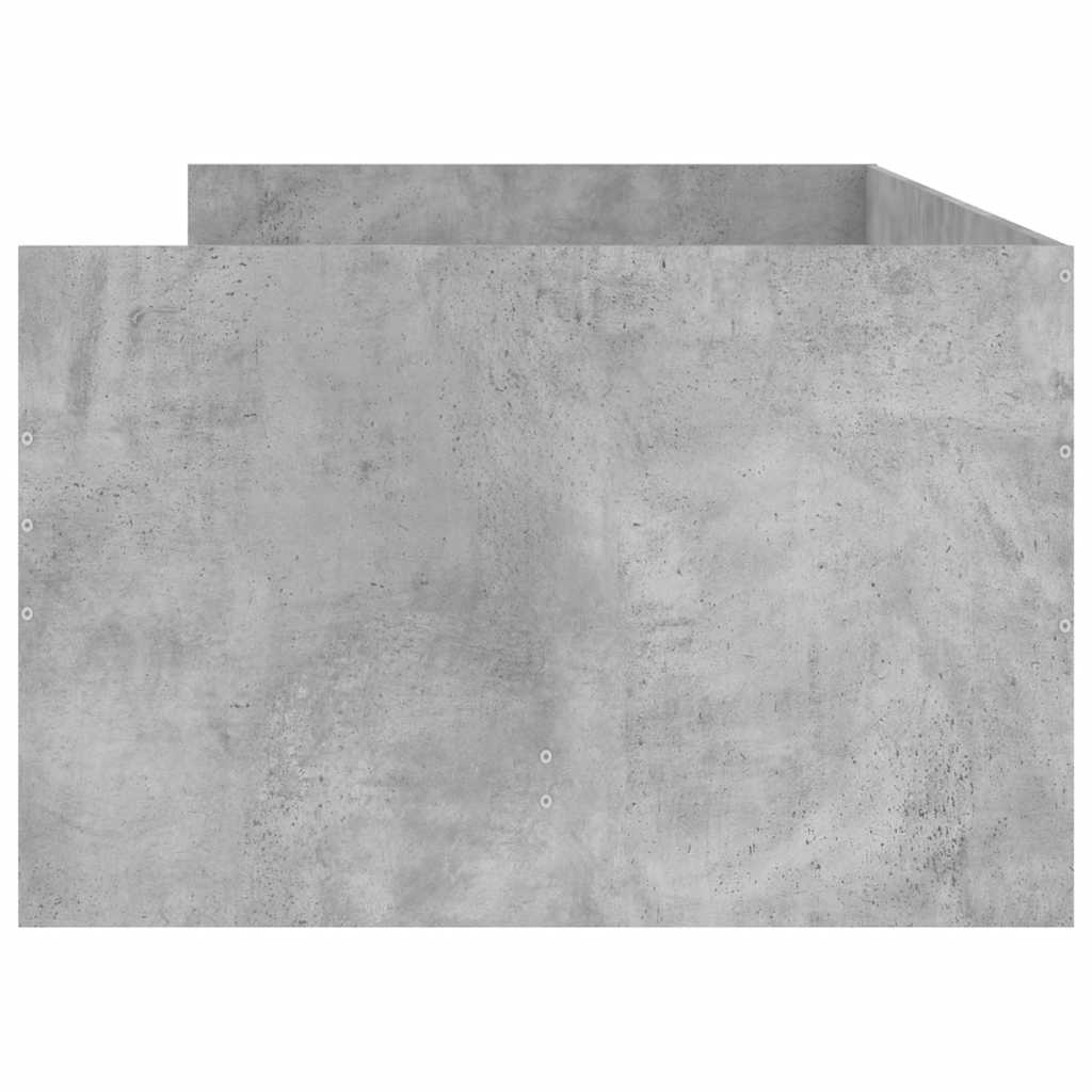 Bed with Drawers Concrete Grey 75 X 190 Cm