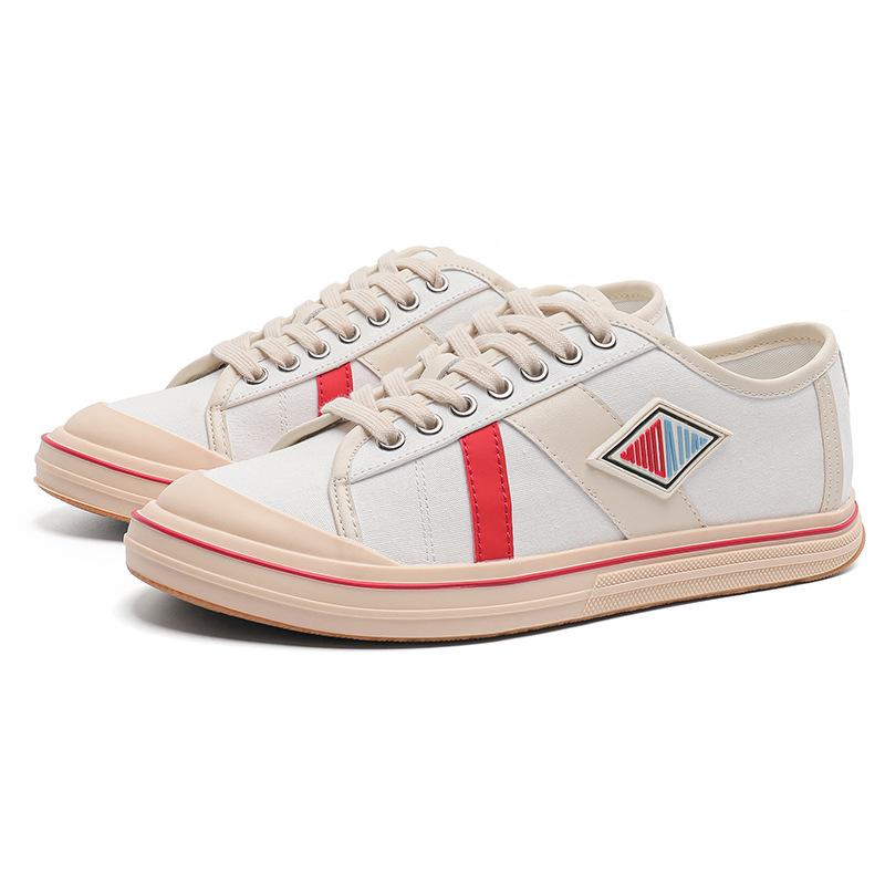 Retro canvas shoes summer new light soft sole breathable color matching lace-up sports shoes