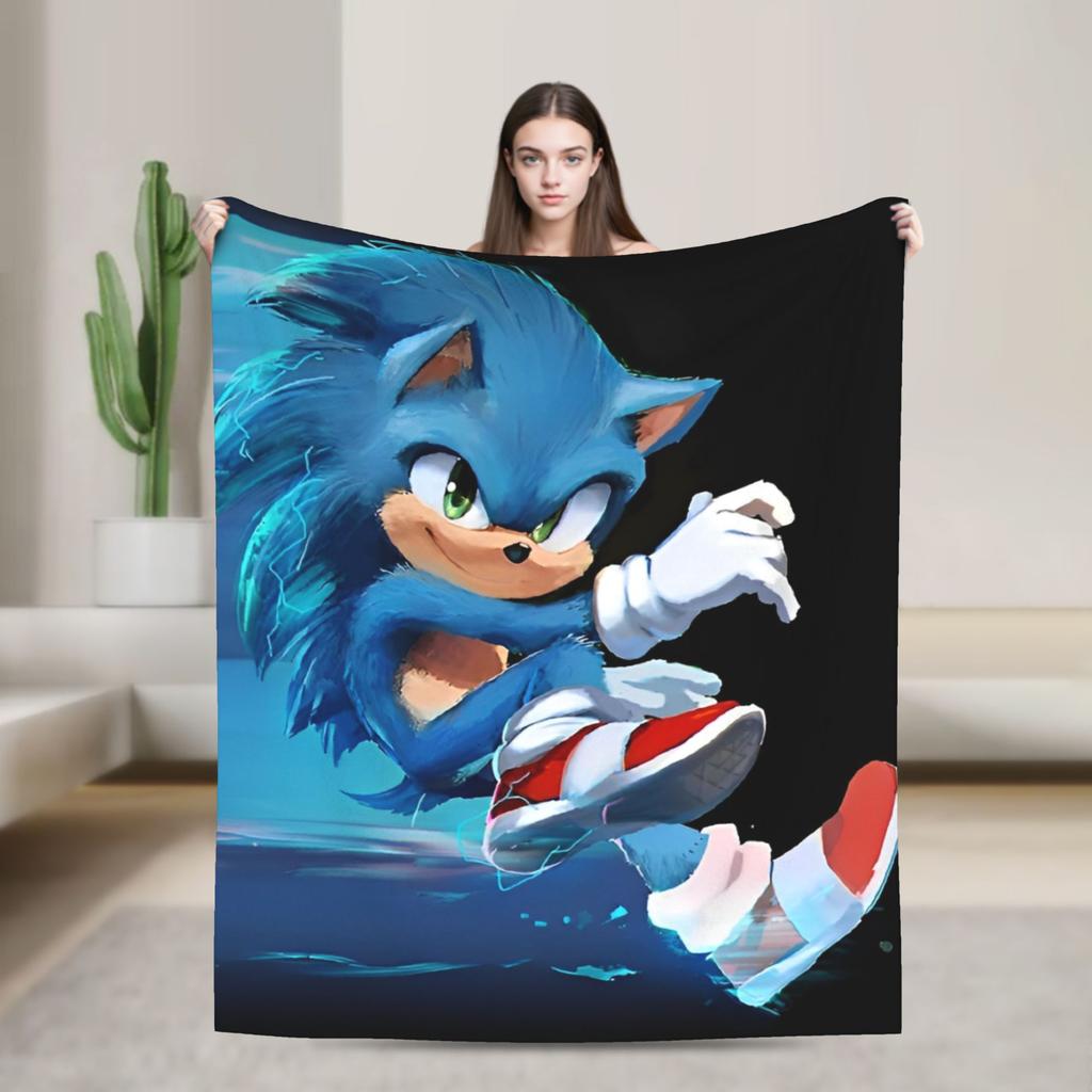 Zbrojené Super Ježek Stín Deka Flanelová Úžasná Prodyšná Přehozová Deka pro Dekoraci Přehozu