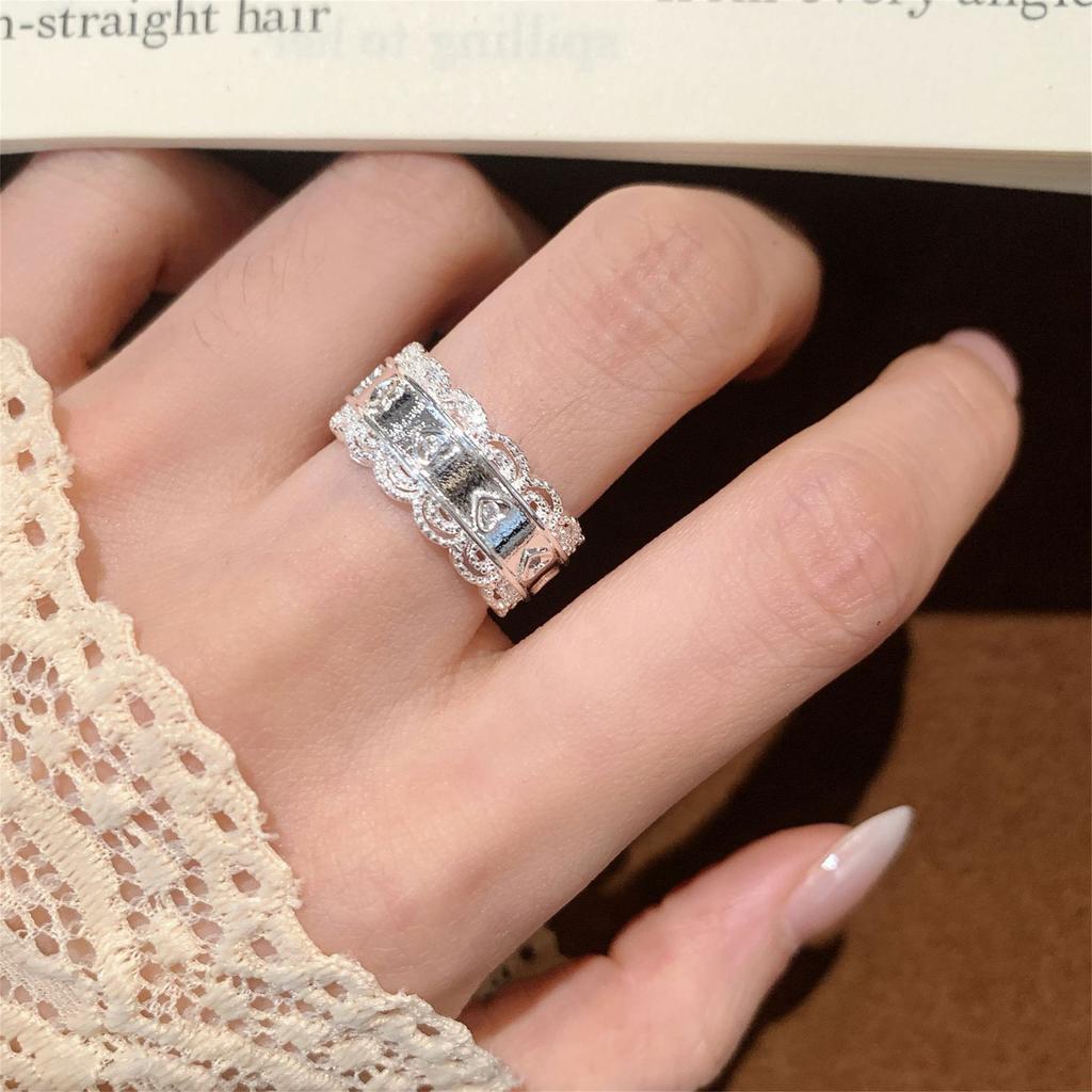 VENTFILLE 925 Sterling Silver Frosting Ring For Women Minimalist Irregular Versatile Fashion Elegant Jewelry Gift Dropshipping