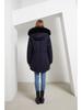 Warm Fluffy Winter Jacket Medium Long Hooded Collar Parker Coat Cotton Zipper Coat