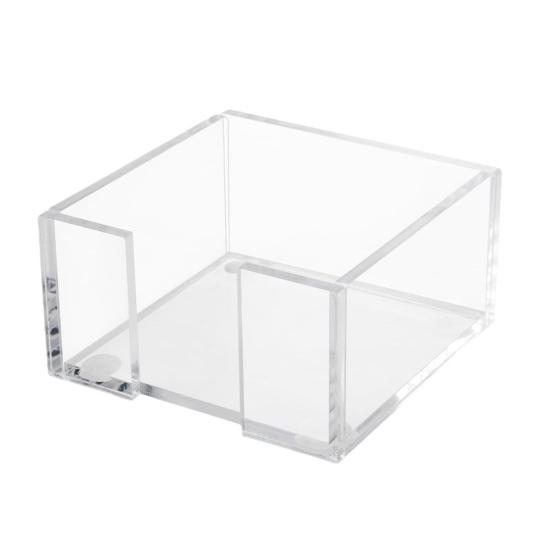 Acrylic Note Dispenser Notepad Holder Anti-Slip Desktop Organizer for 3x3 Inch Notes Compact Office School Home Use Desk Accessory Gift