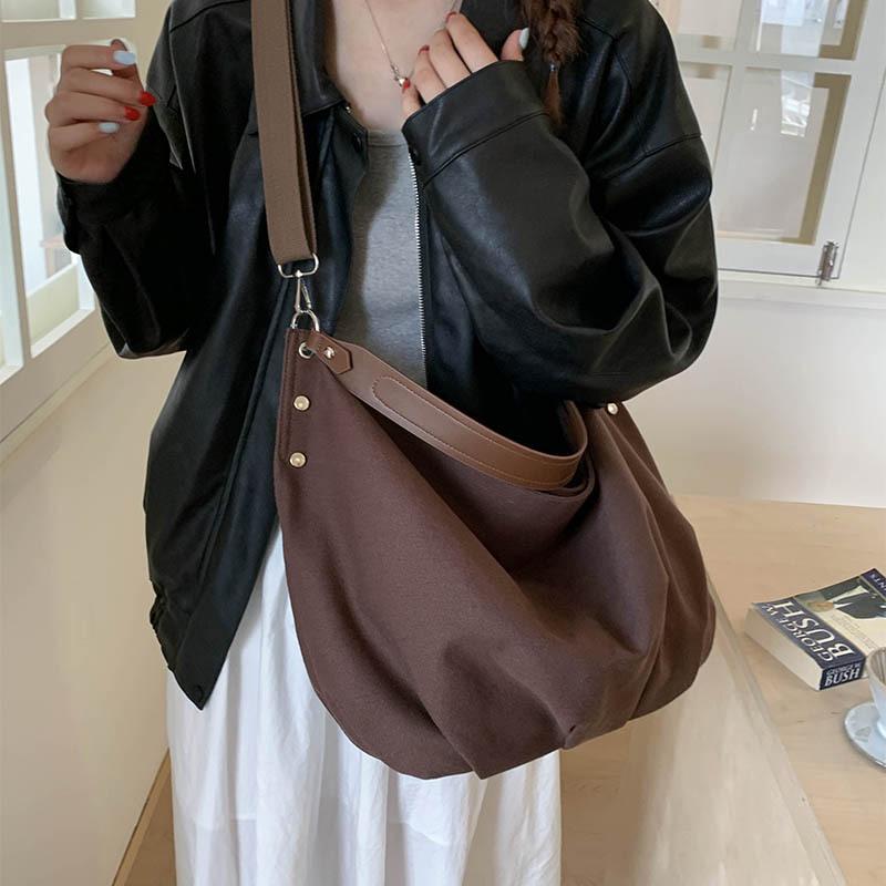Canvas Large Shopper Shopping Hobo Bag for Women Fashi Handbags Females Travel Shoulder Bag Crossbody Bags New