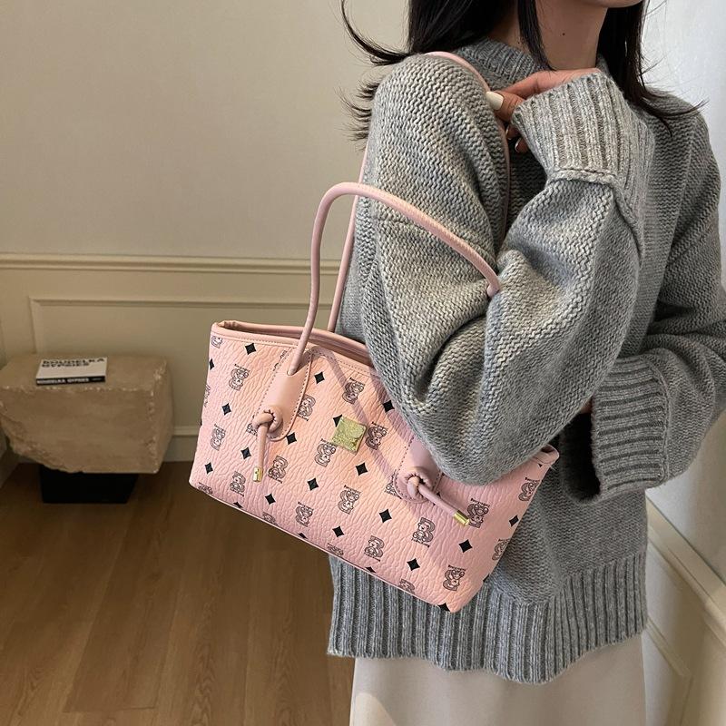 

2025 большая вместительная сумка-тоут для поездок на работу, высококлассная модная универсальная сумка-шоппер на плечо большой вместимости 35*10*19 розовый