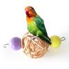 Haustier Vogel Kauspielzeug Nymphensittich Käfig Hängende Zuckerrohr Rattan Kugel