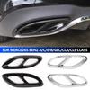 For Mercedes Benz A/C/E/B/GLC/CLA/CLS Class Car Exhaust Tip Muffler Pipe Cover 4 Outlet Tail Pipe Rear Diffuser Cover 2Pcs