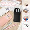 3PCS Pocket Protector Leather Pen Pouch Holder Organizer Multi-purpose Pen Pockets Handmade Pencil Pocket Holder for Office Hospital Supplies