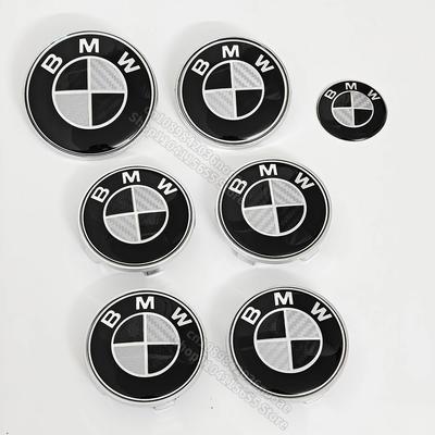 Carbon Fibre Black Emblem Wheel Centre Caps for E90 E60 E39 G20 F10 F20 F30 E46 E92 E87 M1 M2 M3 M4 M5 M6 M8 E63 F02 F03 G16