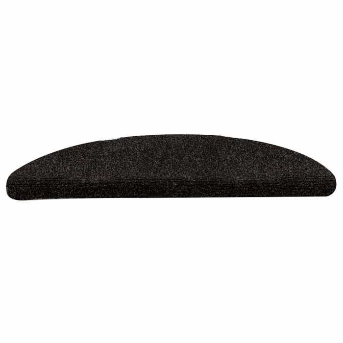 VidaXL Self-Adhesive Stair Treads 5 Pieces 56 X 17 X 3 Cm Dark Brown Semicircle 149686