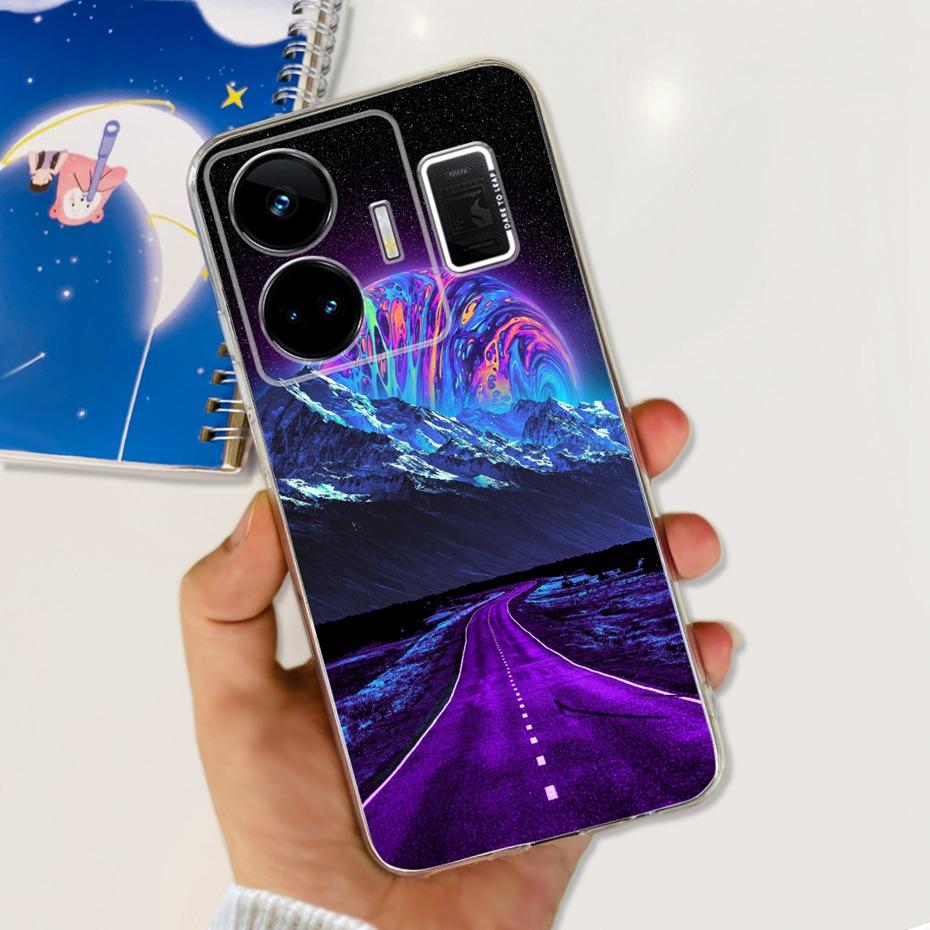 Fashion Pattern Phone Case For Realme GT Neo 5 GT3 240W Soft Silicone TPU Back Cover For Realme GT3 GT Neo5 RMX3706 RMX3709