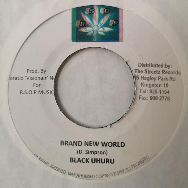 

7inch Record BLACK UHURU - Brand New World NONE RSOP Records Jamaica Reggae Ska Dub Used