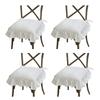 Housses de Coussin pour Chaises de Salle à Manger avec Volants, Housses de Coussin de Siège Vintage avec Liens Douces Antidérapantes pour Chaises de Cuisine