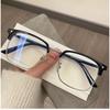 Pochromic Anti Radiation Blue Light Eyeglasses Square Metal Frame Computer Glasses for Women Men Replaceable Lens