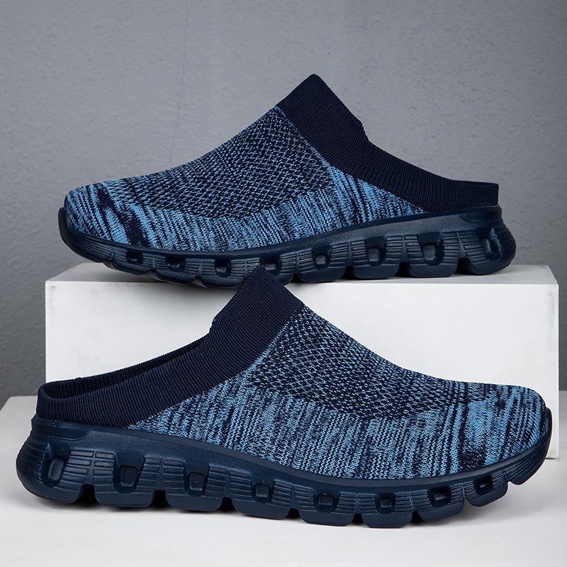 Large size spring and summer fly-woven lazy shoes socks shoes mesh breathable sports and leisure shoes