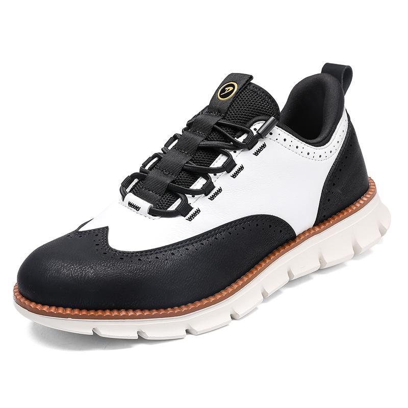 

Big Size 48 49 50 Brogues with Wingtip British Style Mens Oxford Shoes Premium Leather Casual Dress Shoes Brogue 48 чорний білий колір