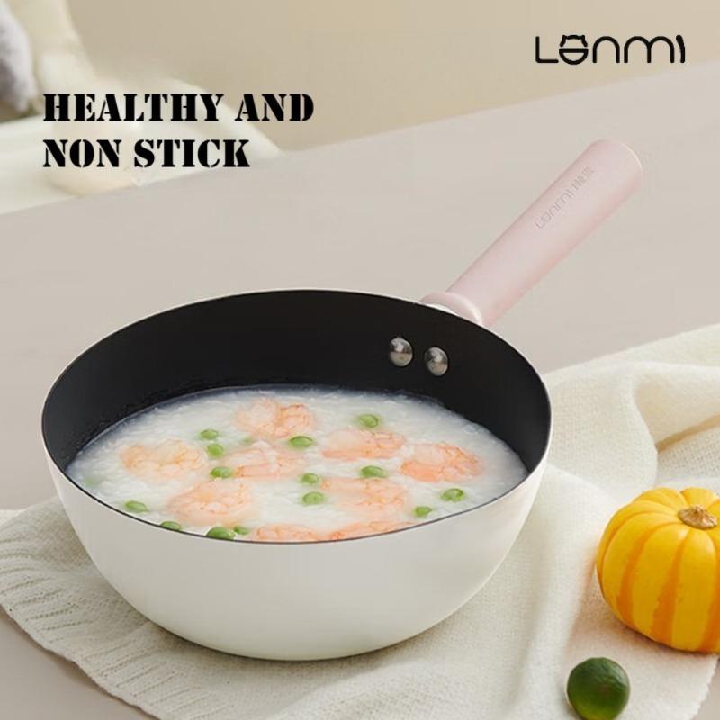 LANMI 20CM Iron Frying Pan Ceramic Integrated Aluminum Alloy Non-stick Healthy Cooking Pan for Family High Quality Pots Meat Pan